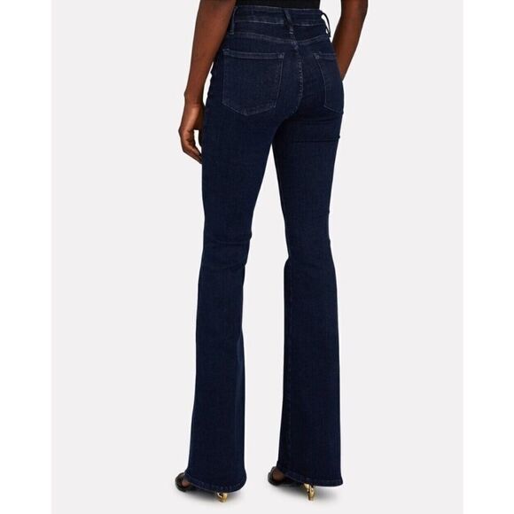 NWT FRAME Le One Flare High Rise Stretch Denim Jeans In Keller Blue Size 2 - Picture 7 of 11